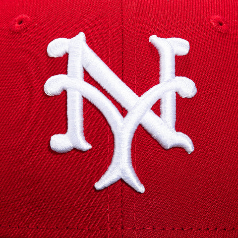 New Era 59Fifty Champagne New York Giants 1942 All Star Game Patch Hat - Red, Black