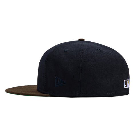 New Era 59Fifty Champagne New York Mets 50th Anniversary Patch Word Hat - Navy, Brown