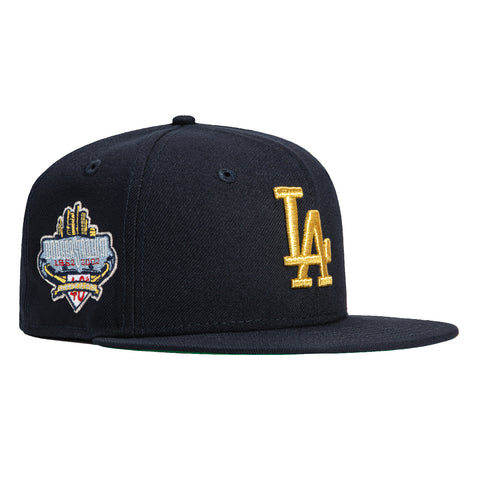 New Era 59Fifty Barbershop Los Angeles Dodgers 40th Anniversary Stadium Patch Hat - Navy, Metallic Gold