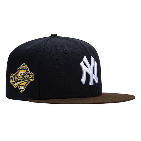 New Era 59Fifty Champagne New York Yankees 1996 World Series Patch Hat - Navy, Brown