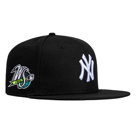 New Era 59Fifty Aqua New York Yankees 1998 World Series Patch Hat - Black, Teal