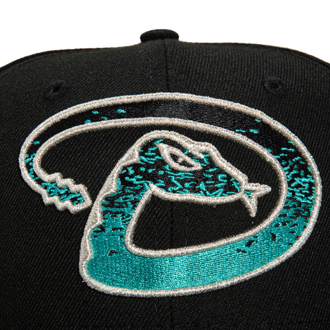 New Era 59Fifty Aqua Arizona Diamondbacks 20th Anniversary Champions Patch Hat - Black, Teal