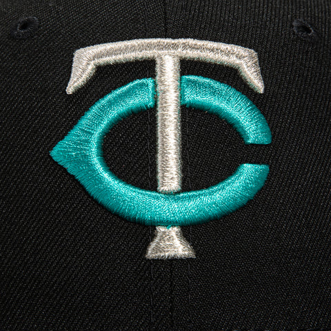 New Era 59Fifty Aqua Minnesota Twins 25th Anniversary Patch Hat - Black, Teal