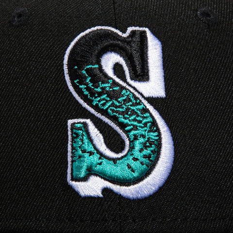 New Era 59Fifty Aqua Seattle Mariners 20th Anniversary Patch Hat - Black, Teal