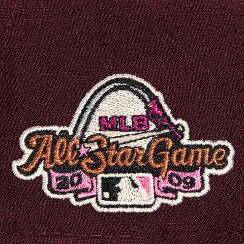 New Era 59Fifty Hanami St Louis Cardinals 2009 All Star Game Patch Script Hat - Maroon, Cardinal