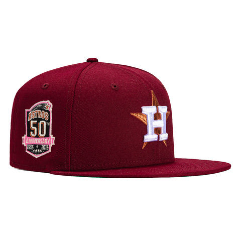 New Era 59Fifty Hanami Houston Astros 50th Anniversary Patch Hat - Cardinal