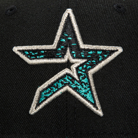 New Era 59Fifty Aqua Houston Astros 2000 Inaugural Patch Hat - Black, Teal