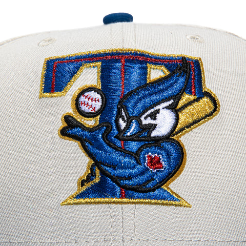 New Era 59Fifty Coco Mango Cherry Toronto Blue Jays 10th Anniversary Patch Hat - Stone, Royal