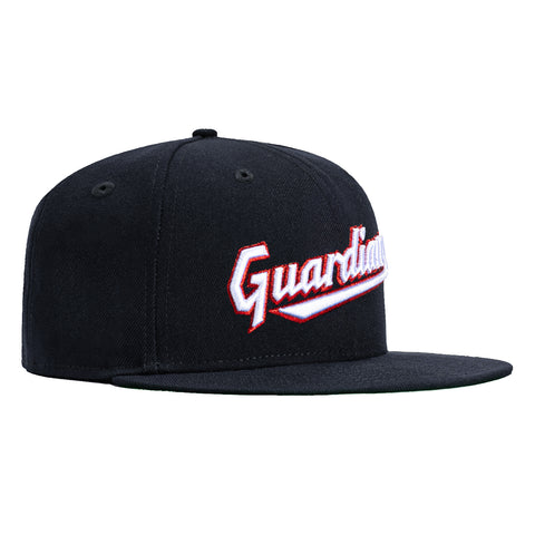 New Era 59Fifty Cleveland Guardians Script Hat - Navy, White, Red