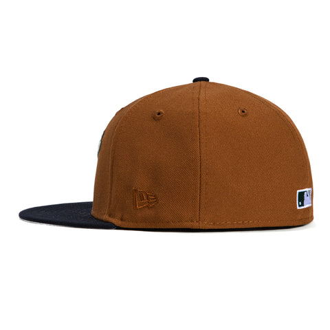 New Era 59Fifty Baltimore Orioles 25th Anniversary Stadium Patch Script Hat - Khaki, Navy