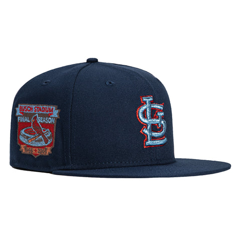 New Era 59Fifty St Louis Cardinals Final Season Patch Hat - Navy, Light Blue, Red