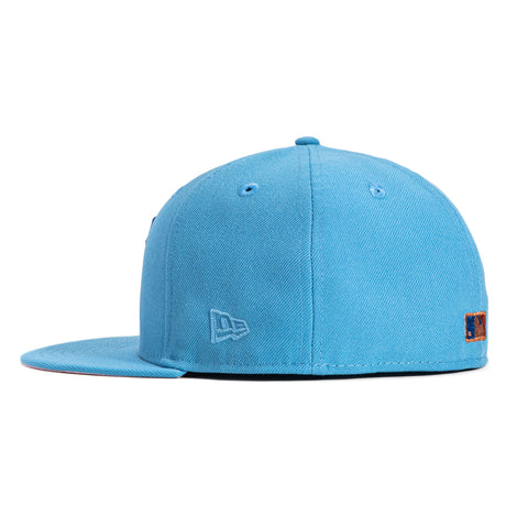 New Era 59Fifty Texas Rangers 2023 World Series Patch Hat - Light Blue, Royal, Metallic Copper, Red