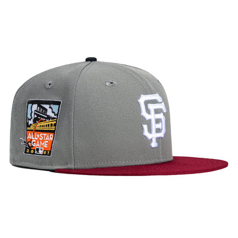 New Era 59Fifty San Francisco Giants 2007 All Star Game Patch Hat - Graphite, Cardinal