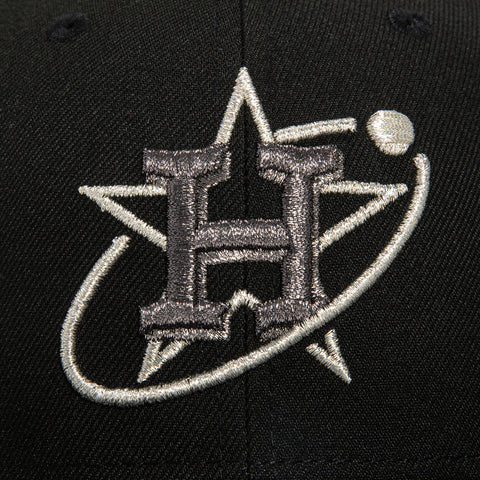 New Era 59Fifty Houston Astros 2022 World Series Patch Hat - Black, Metallic Black Pearl, Metallic Silver