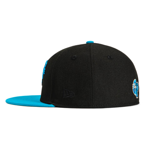 New Era 59Fifty Carolina Panthers 2002 Draft Patch Hat - Black, Neon Blue