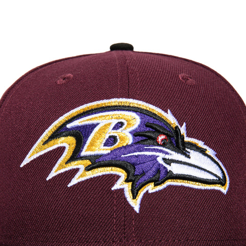 New Era 59Fifty Baltimore Ravens 2003 Draft Patch Hat - Maroon, Black