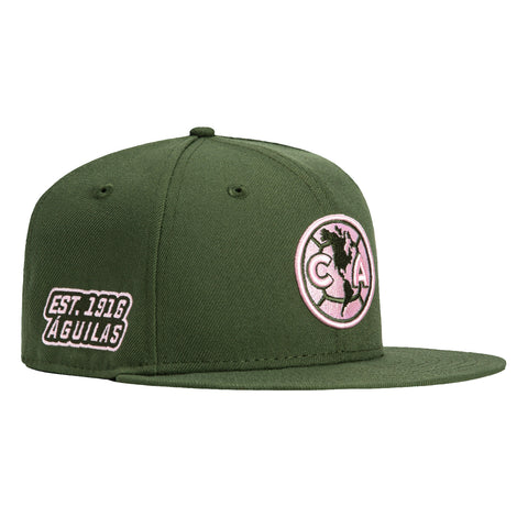 New Era 59Fifty Club America Logo Patch Hat - Olive