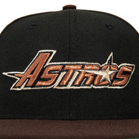 New Era 59Fifty Houston Astros 35th Anniversary Patch Word Hat - Black, Brown, Metallic Copper