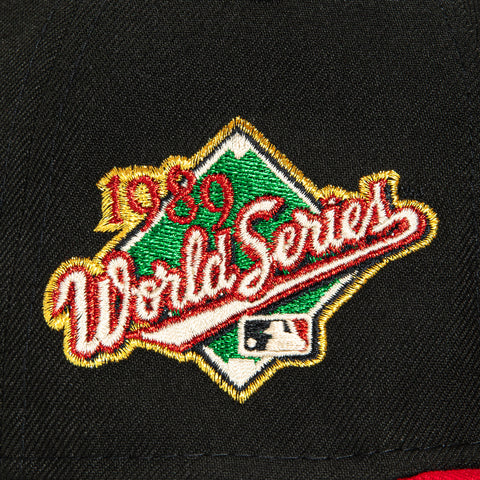 New Era 59Fifty San Francisco Giants 1989 World Series Patch Hat - Black, Red, Tan, Metallic Gold