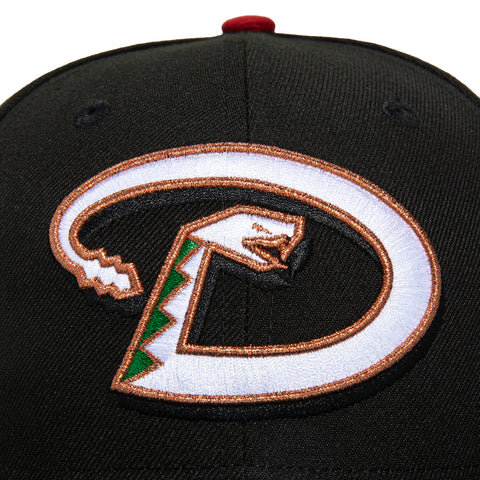 New Era 59Fifty Garden of Eden Arizona Diamondbacks 2001 World Series Patch D Hat - Black, Green