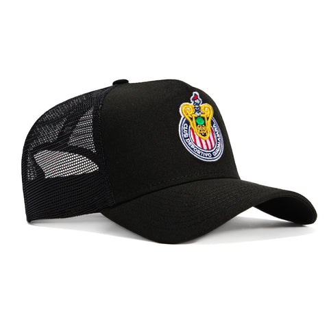 New Era 9Forty A-Frame C.D. Guadalajara Chivas Trucker Snapback Hat - Black