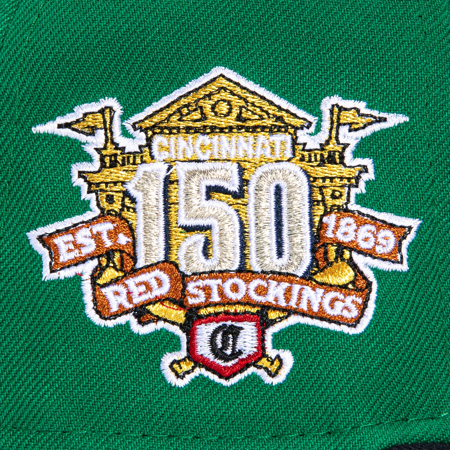 New shops Era 59Fifty Cincinnati Reds MLB Peach Edition 150th Side Patch Size 7 3/4