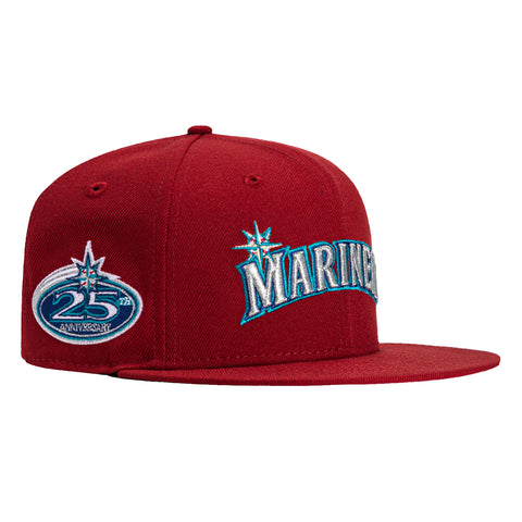 New Era 59Fifty Seattle Mariners 25th Anniversary Patch Word Hat - Brick