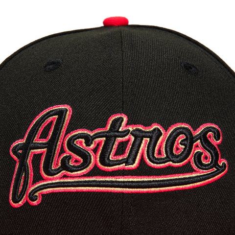 New Era 59Fifty Houston Astros 45 Years Patch Word Hat - Black, Infrared