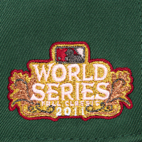 New Era 59Fifty Velvet Ham St Louis Cardinals 2011 World Series Patch Hat - Green, Cardinal