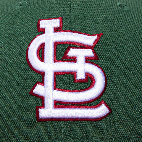 New Era 59Fifty Velvet Ham St Louis Cardinals 2011 World Series Patch Hat - Green, Cardinal