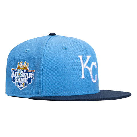 New Era 59Fifty Kansas City Royals 2012 All Star Game Patch BP Hat - Light Blue, Navy