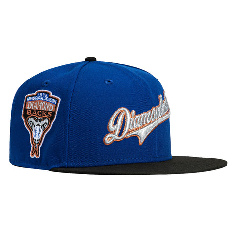 New Era 59Fifty Arizona Diamondbacks Inaugural Patch Script Hat - Royal, Black