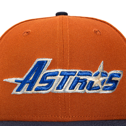 New Era 59Fifty Houston Astros 45 Years Patch Hat - Burnt Orange, Navy