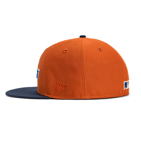 New Era 59Fifty Houston Astros 45 Years Patch Hat - Burnt Orange, Navy