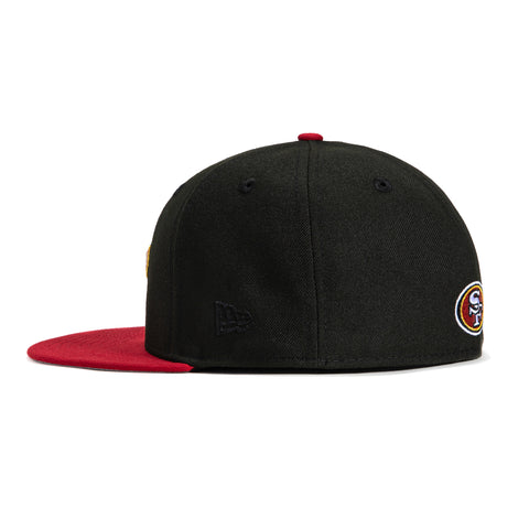 New Era 59Fifty San Francisco 49ers 70th Anniversary Patch City Hat - Black, Red