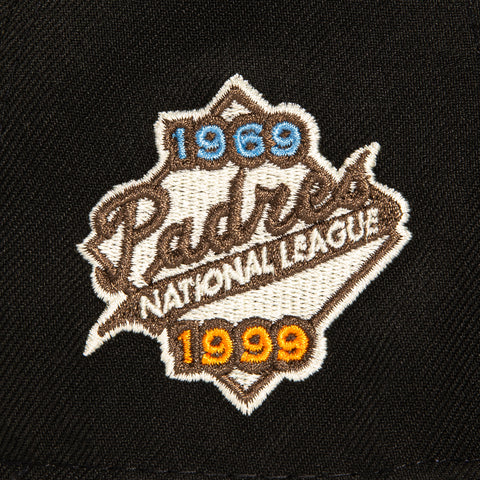 New Era 59Fifty San Diego Padres 30th Anniversary Patch Hat - Black, Brown, Light Blue, Orange