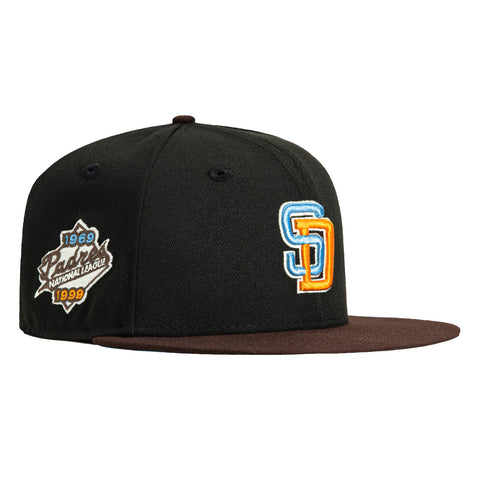 New Era 59Fifty San Diego Padres 30th Anniversary Patch Hat - Black, Brown, Light Blue, Orange