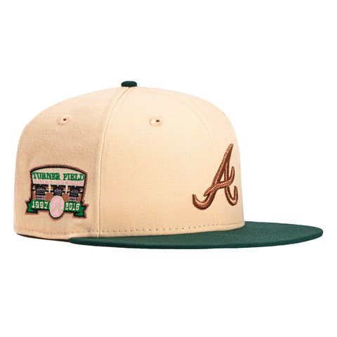 New Era 59Fifty Atlanta Braves Final Season Patch Hat - Peach, Green, Metallic Copper
