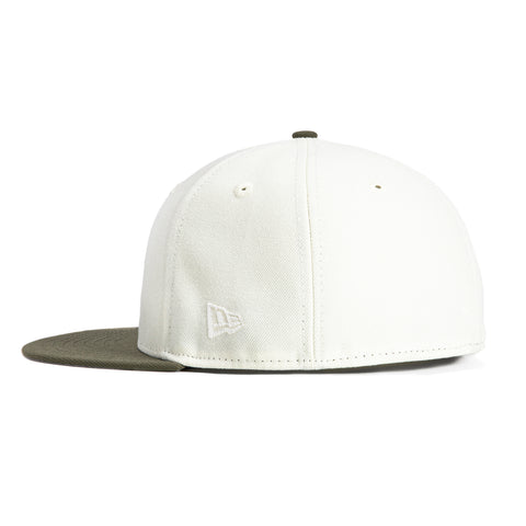 New Era 59Fifty Cuban Giants Negro League Patch Hat - White, Olive