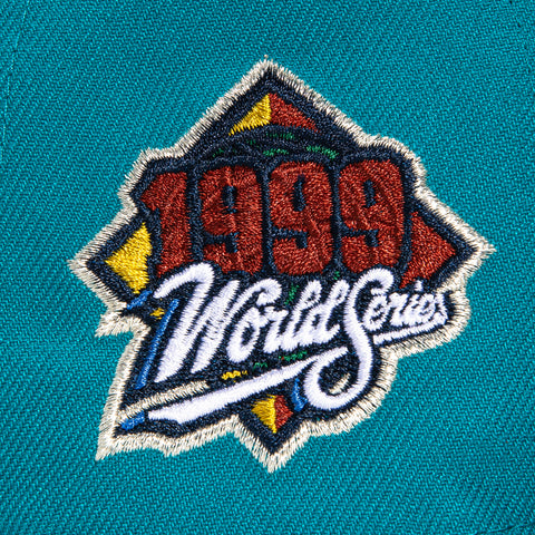 New Era 59Fifty New York Yankees 1999 World Series Patch Hat - Teal, Navy