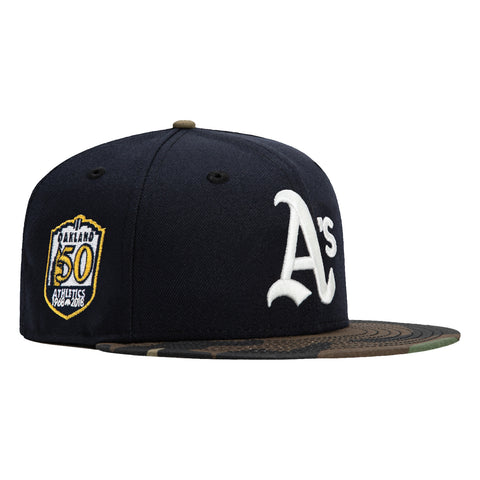 New Era 59Fifty Oakland Athletics 50th Anniversary Patch Hat - Navy, Camo