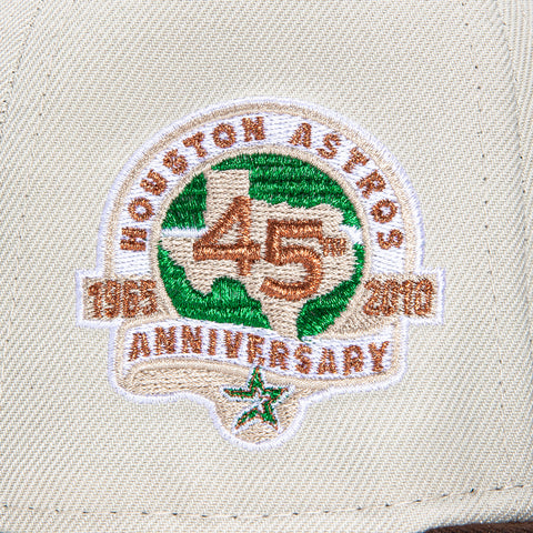 New Era 59Fifty Houston Astros 45th Anniversary Patch Hat - Stone, Brown, Metallic Copper