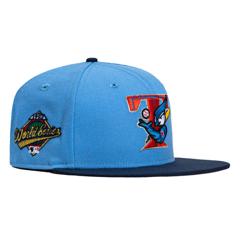 New Era 59Fifty Toronto Blue Jays 1993 World Series Patch Hat - Light Blue, Navy