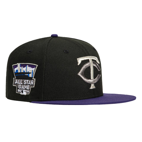 New Era 59Fifty Daddy Daughter Minnesota Twins 2014 All Star Game Patch Hat - Black, Purple, Metallic Silver