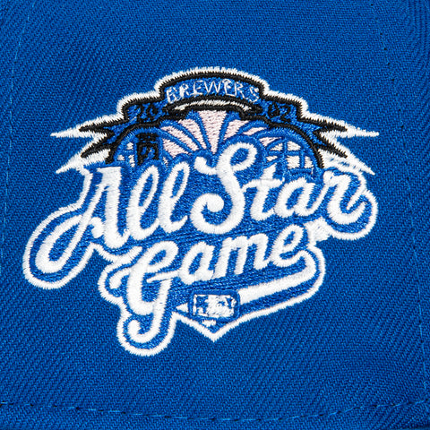 New Era 59Fifty Calle Ocho Milwaukee Brewers 2002 All Star Game Patch Hat - Royal, Pink