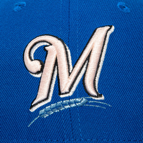 New Era 59Fifty Calle Ocho Milwaukee Brewers 2002 All Star Game Patch Hat - Royal, Pink