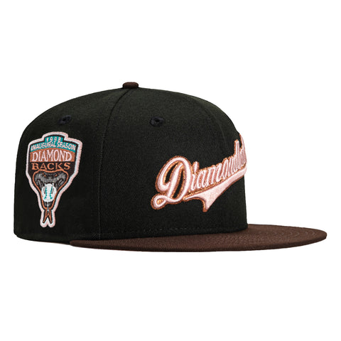 New Era 59Fifty Arizona Diamondbacks Inaugural Patch Script Hat - Black, Brown, Metallic Copper