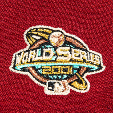 New Era 59Fifty Arizona Diamondbacks 2001 World Series Patch D Hat - Sedona Red, Brown