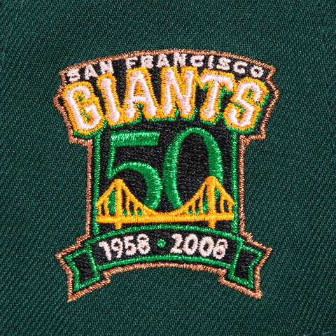 New Era 59Fifty San Francisco Giants 50th Anniversary Patch Hat - Green, Brown, Light Orange