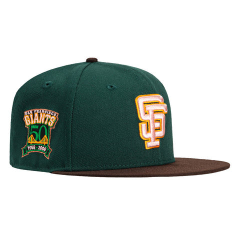 New Era 59Fifty San Francisco Giants 50th Anniversary Patch Hat - Green, Brown, Light Orange